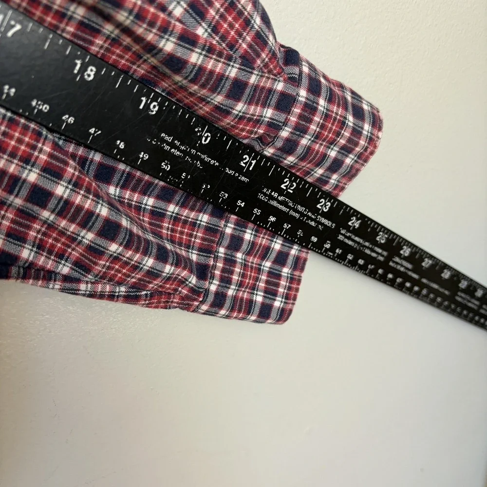 Polo Ralph Lauren Shirt Mens‎ 2XL Red Blue Plaid Marlowe Button Front Cotton